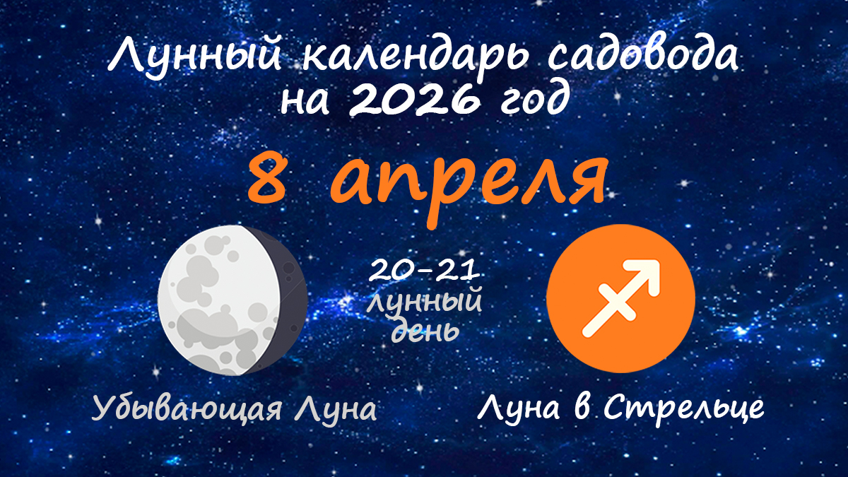 Лунный календарь садовода-огородника на 8 апреля 2026 года