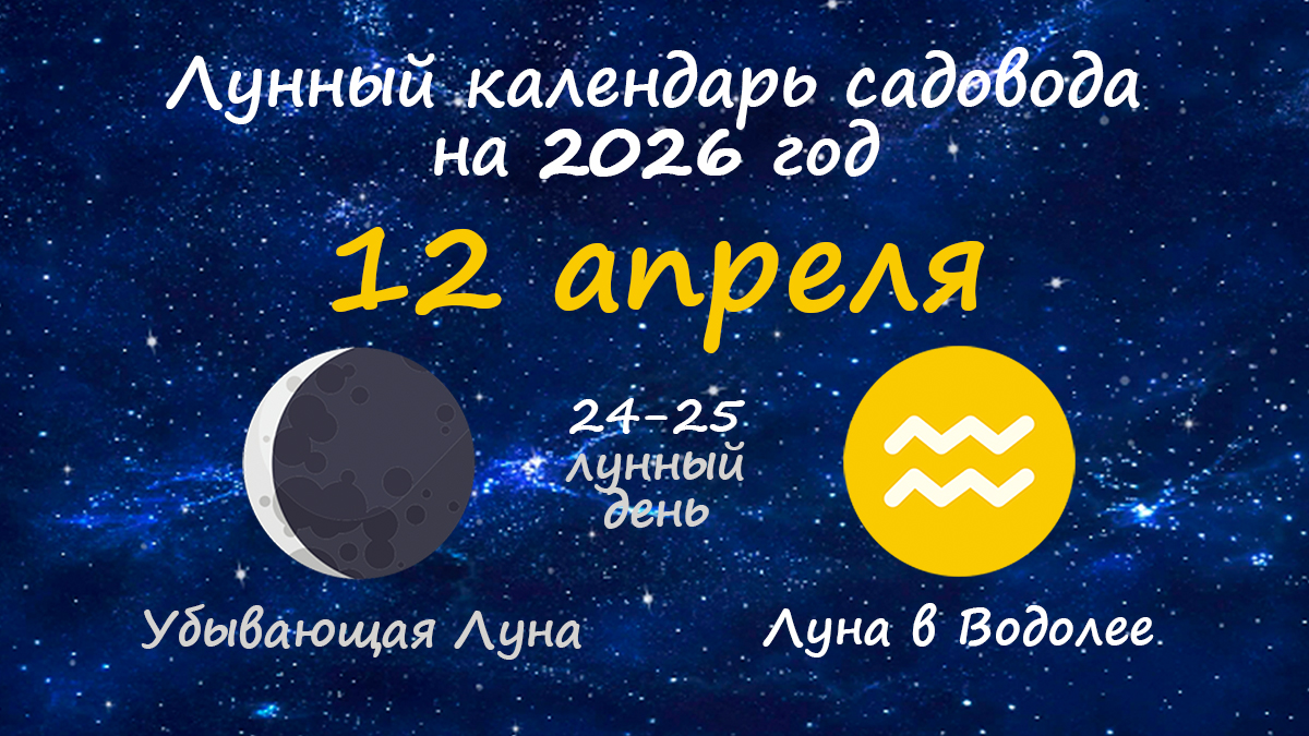 Лунный календарь садовода-огородника на 12 апреля 2026 года
