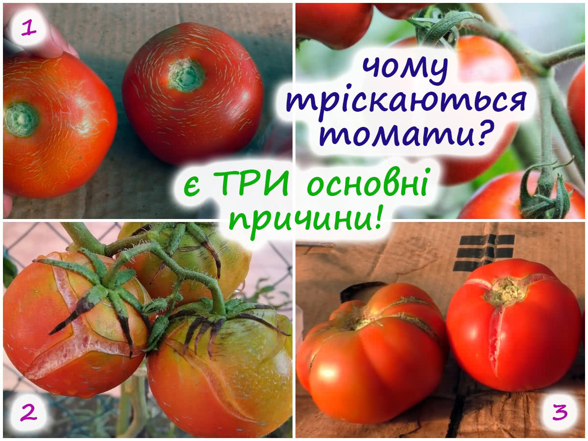 Плоди томатів тріскаються